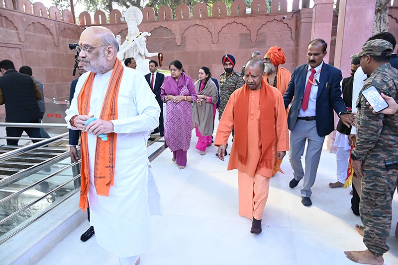 Yogi Adityanath, Amit Shah visit Maha Kumbh in Prayagraj