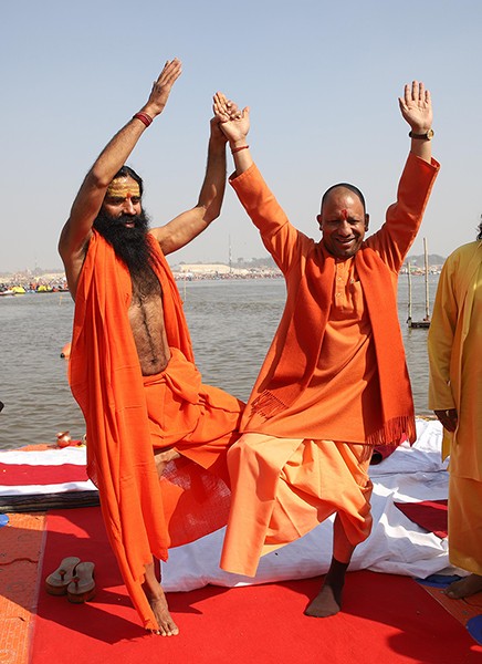 Yogi Adityanath, Amit Shah visit Maha Kumbh in Prayagraj