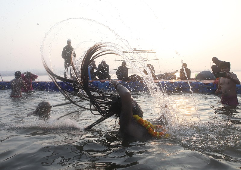 Maha Kumbh 2025: Naga sadhus steal the show on Triveni bank