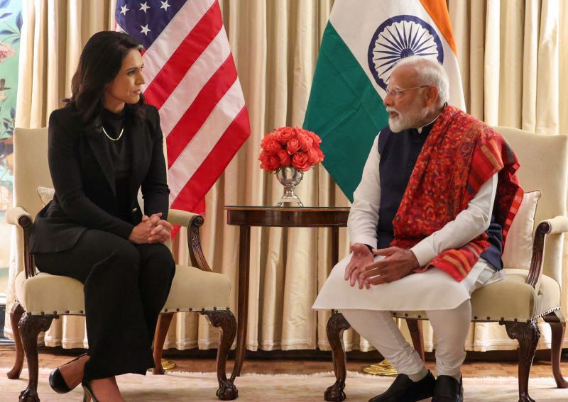 PM Modi meets Tulsi Gabbard in the United States