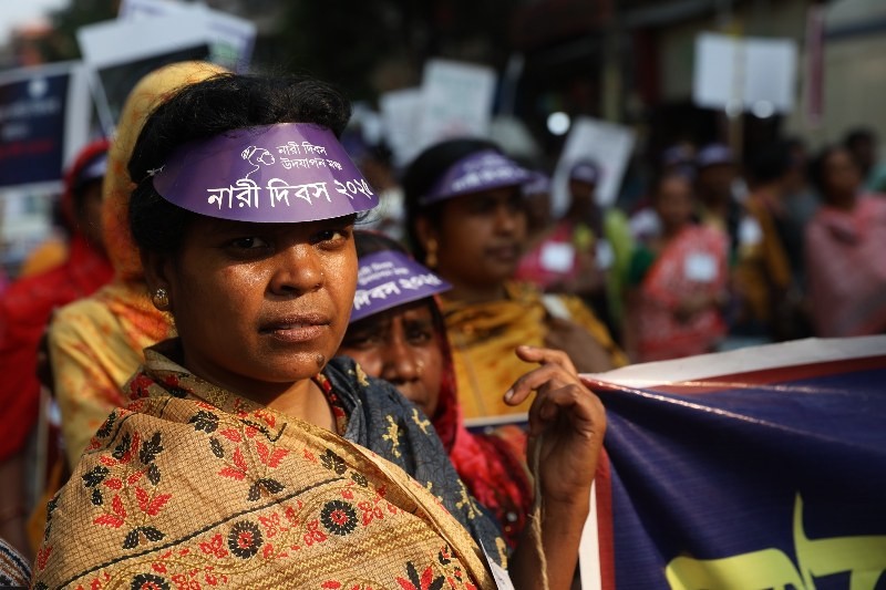 Women and transgender people march for rights in Kolkata ahead of Women's Day