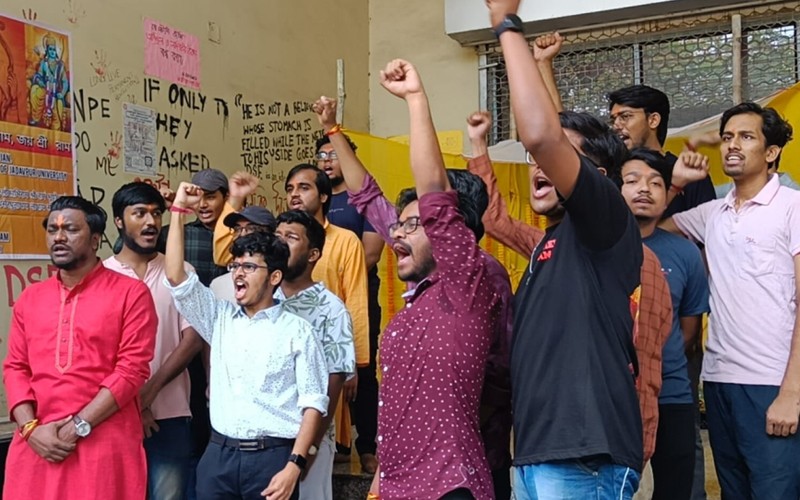 ABVP supporters observe Ram Navami in Jadavpur University