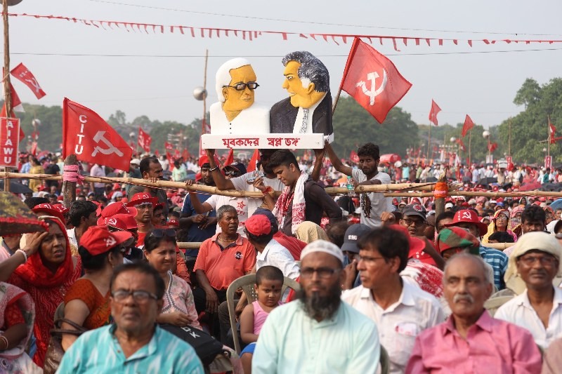 Left organisations host rally at iconic Brigade Parade Ground in Kolkata