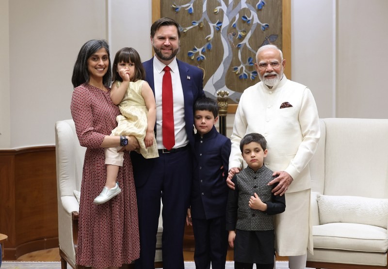 In Images: US Vice President JD Vance meets PM Modi in Delhi