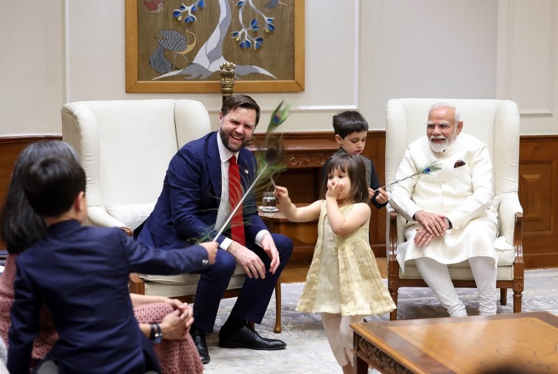 In Images: US Vice President JD Vance meets PM Modi in Delhi