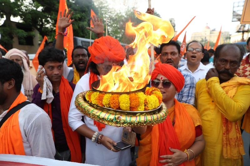 In Images: Vishva Hindu Parishad organises protest rally against Pahalgam terror attack in Kolkata