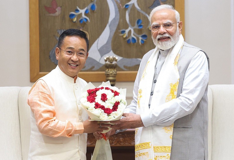 In Images: Sikkim CM invites PM Modi to 50th Statehood Day