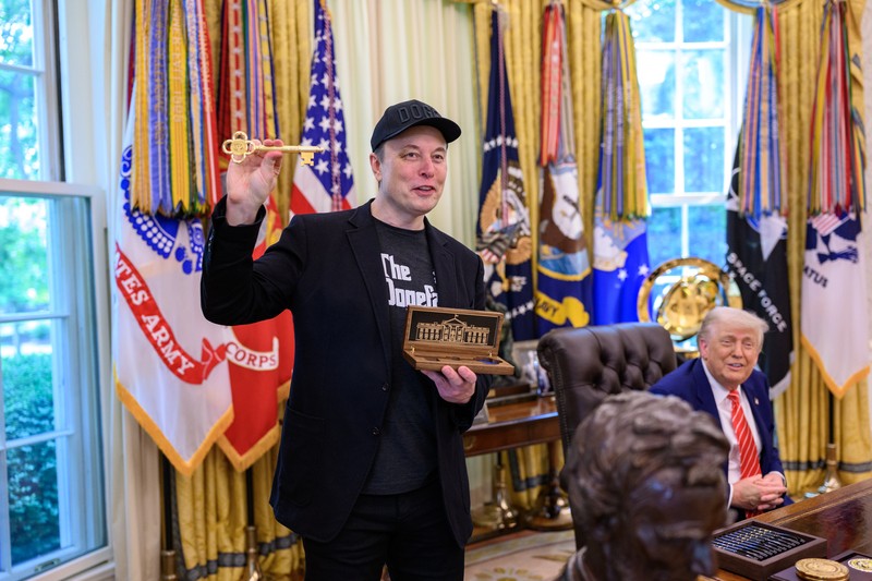In Images: Trump bids farewell to Musk in Oval Office