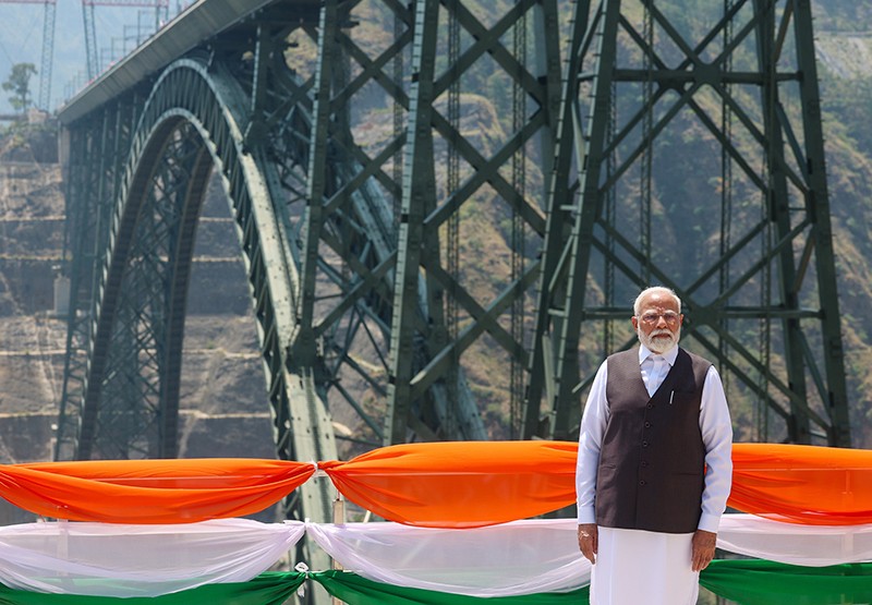 In Images: PM Modi inaugurates world's tallest railway bridge in Jammu and Kashmir