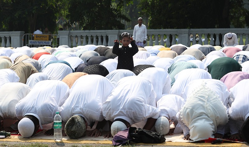 Muslims offer prayers on Eid al-Adha in Kolkata