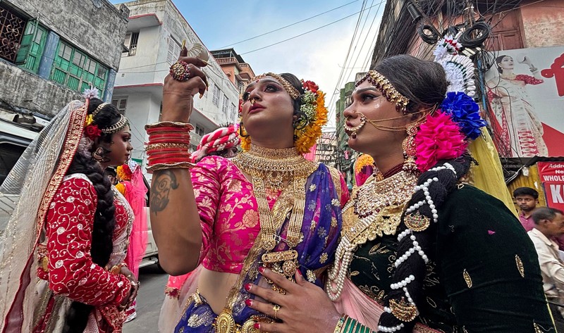 In Images: Devotees perform in north Kolkata as they proceed to fetch holy water for Jagannath Snan Yatra