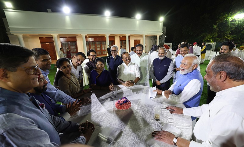 In Images: PM Modi's informal meeting with delegations that briefed world on Operation Sindoor