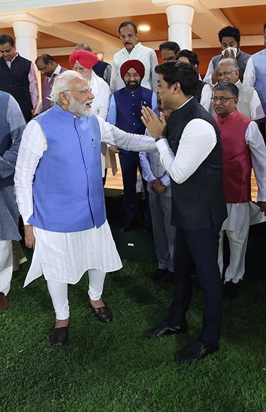 In Images: PM Modi's informal meeting with delegations that briefed world on Operation Sindoor