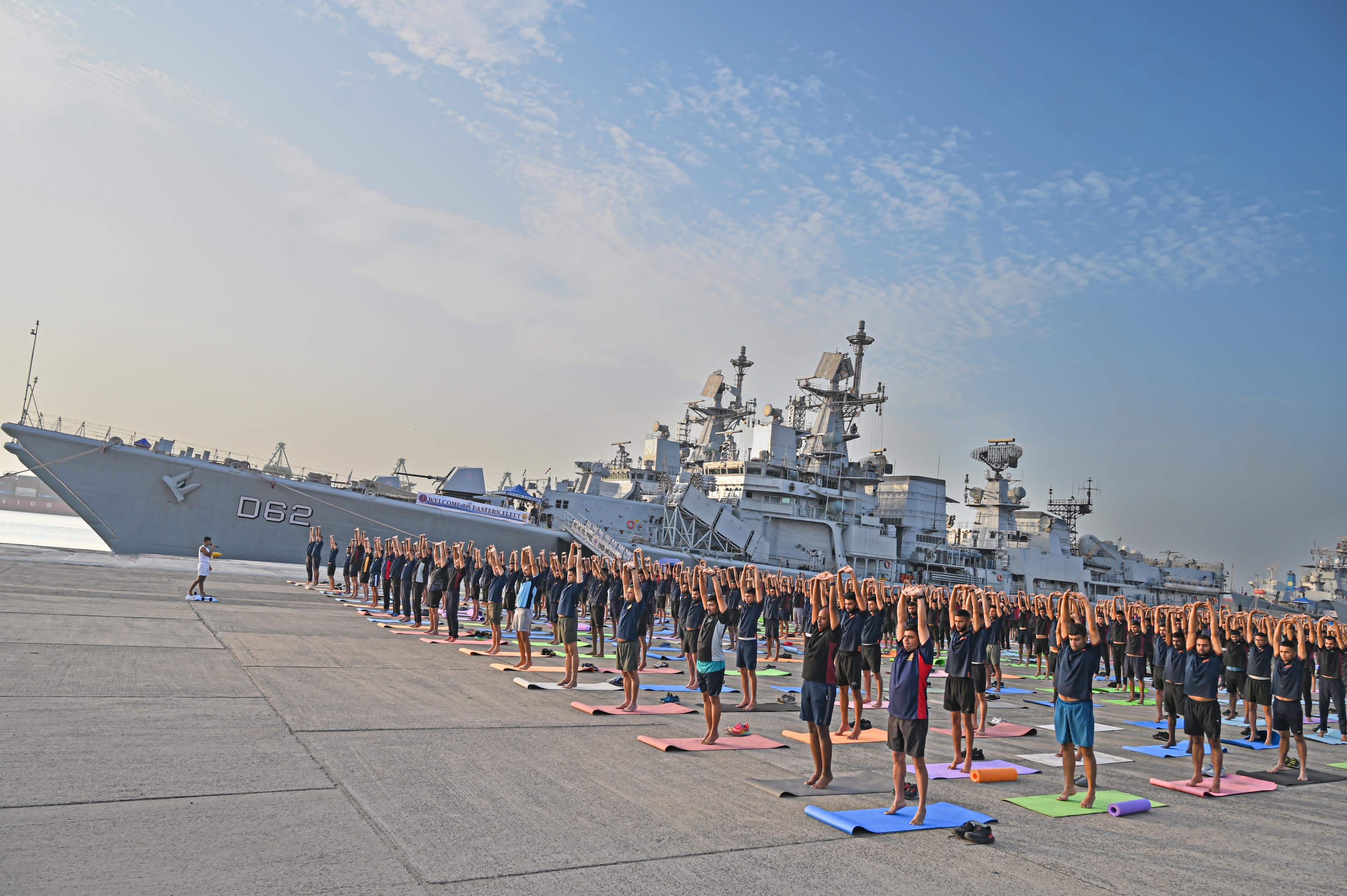In Images: Indian Navy gears up to observe International Yoga Day