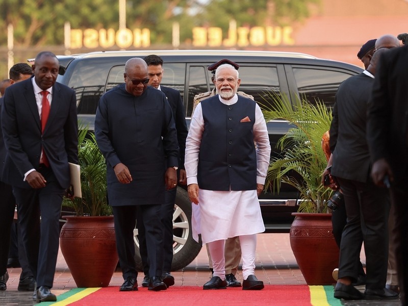 In Images: PM Modi meets Ghana Prez John Dramani Mahama prior to their deliberations
