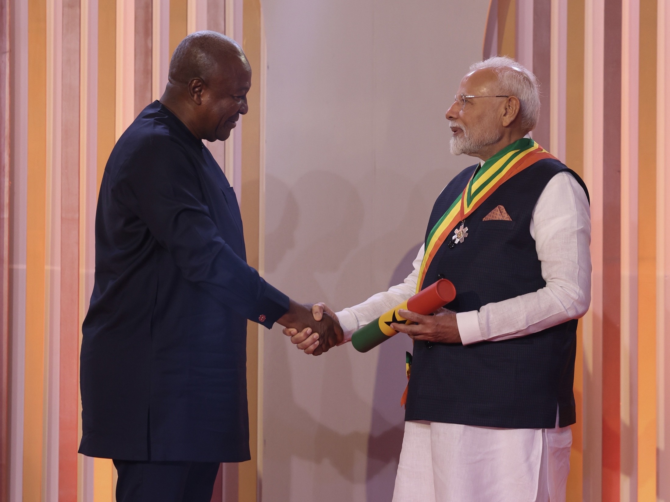 In Images: PM Modi conferred with Ghana's national honour