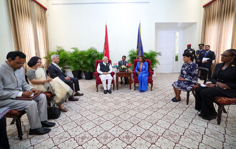 In Images: PM Modi holds bilateral meeting with Trinidad & Tobago Prez