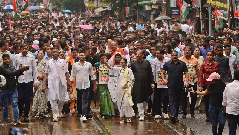 In Images: Mamata leads protest march in Kolkata against harassment of Bengali migrants in BJP-ruled states