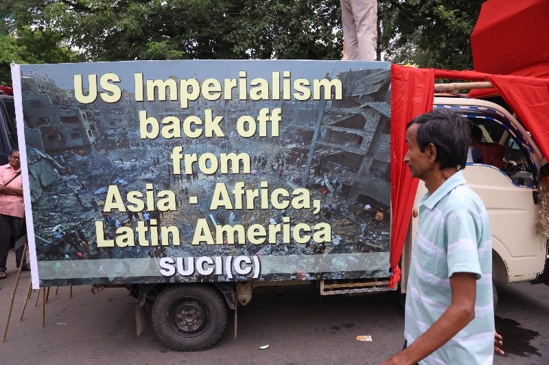 In Images: Citizens, Left outfits hold protest in Kolkata demanding end to Gaza violence