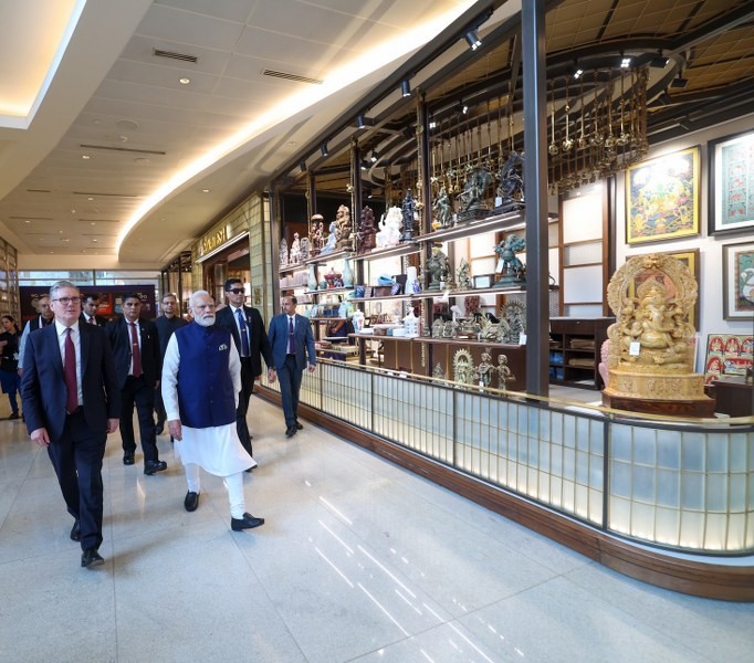 In Images: PM Modi and his UK counterpart Keir Starmer visit exhibition at Global Fintech Fest 2025