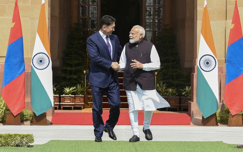 In Images: PM Modi meets Mongolian Prez, announces free visas to Mongolian citizens