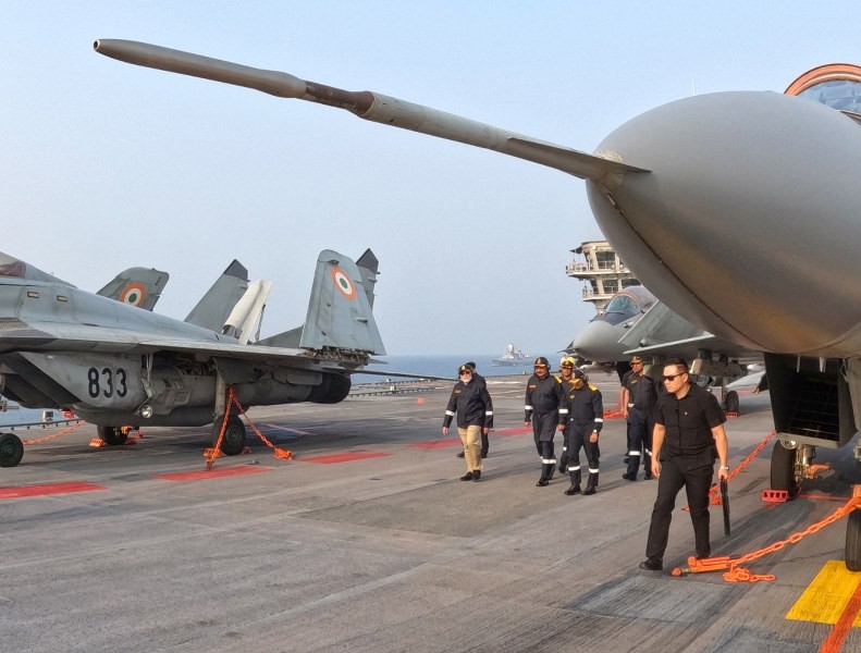 In Images: PM Modi celebrates Diwali with Navy personnel at INS Vikrant