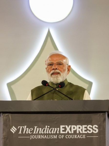 In Images: PM Modi addresses gathering at Ramnath Goenka Lecture