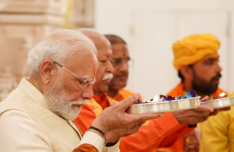 In Images: PM Modi raises saffron flag over Ram Mandir