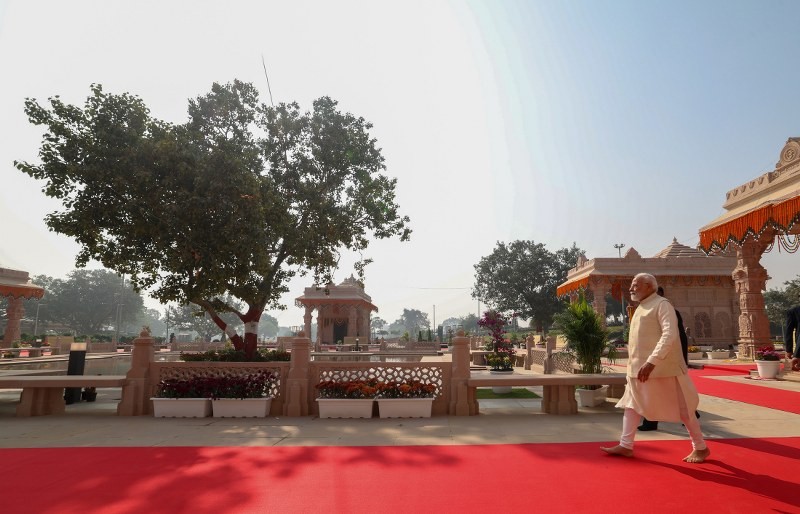 In Images: PM Modi raises saffron flag over Ram Mandir