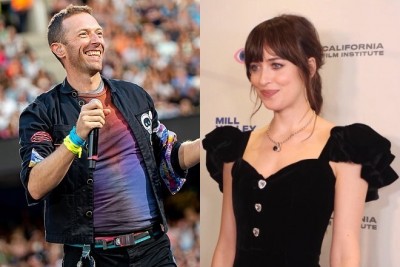 Coldplay's lead singer Chris Martin, girlfriend Dakota Johnson visit Maha Kumbh; video goes viral