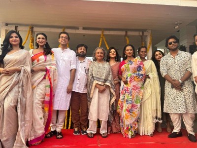 Bawshonto Dekeche Amake song from upcoming Bengali film Aamar Boss launched at a Holi party