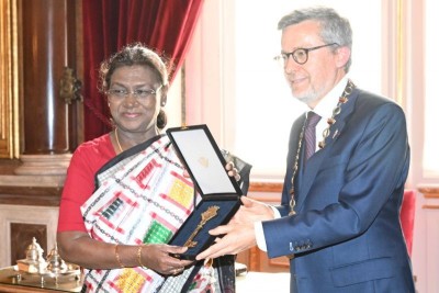 President visits Portugal: Droupadi Murmu receives ‘City Key Of Honour’ in Lisbon