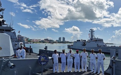 Exercise AIKEYME: INS Sunayna enters Port Of Dar-es-Salaam in Tanzania
