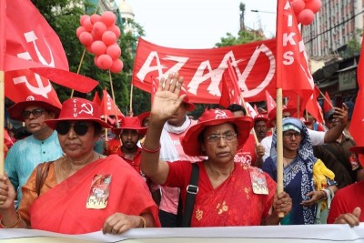 Left organisations host rally at iconic Brigade Parade Ground in Kolkata