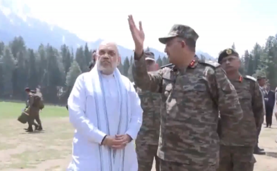 Home Minister Amit Shah visits Pahalgam terror attack site Baisaran meadow