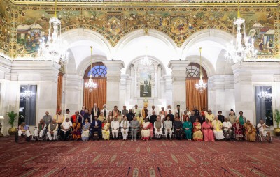 In Images: President Murmu presents 2025 Padma Awards at Rashtrapati Bhavan