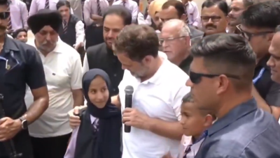 Rahul Gandhi meets families affected by Pakistan shelling in Jammu and Kashmir's Poonch