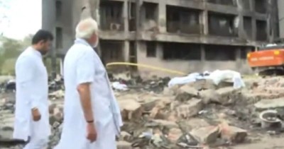 Narendra Modi visits Air India flight crash site in Ahmedabad