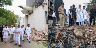In Images: PM Modi visits Air India flight crash site in Ahmedabad