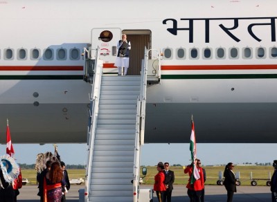 Indian PM Narendra Modi arrives in Canada to attend G7 Summit