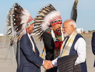 In Images: PM Modi arrives in Canada for G7 Summit