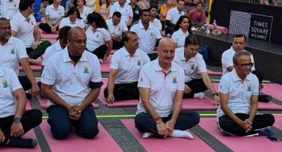 From Anupam Kher to Shilpa Shetty, take a look at how B-Town celebs practiced yoga on 11th International Yoga Day