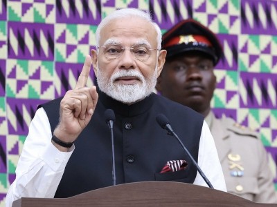 In Images: PM Modi addresses Ghanaian Parliament during landmark visit