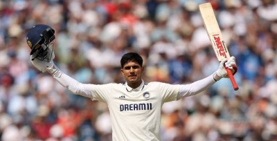 England struggle after India pile 587 riding on Gill's record-breaking double ton