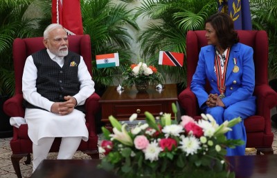 In Images: PM Modi holds bilateral meeting with Trinidad & Tobago Prez