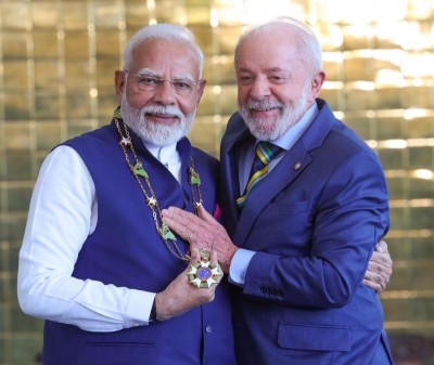 Brazil confers country's highest national honour on Modi