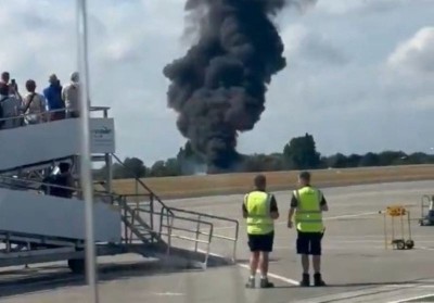 UK: Small plane crashes in London Southend Airport after takeoff, witness describes seeing a 'fireball'