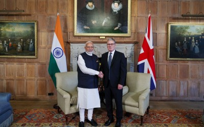 In Images: PM Modi meets UK counterpart Keir Starmer
