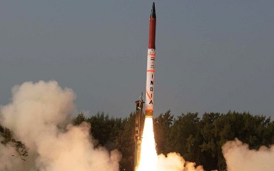 India successfully test-fires Agni-5 intermediate-range ballistic missile from Odisha