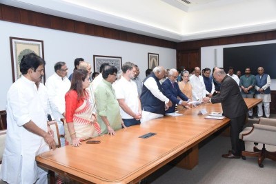 INDIA bloc's Vice-Presidential candidate B Sudershan Reddy files nomination in Opposition's show of strength